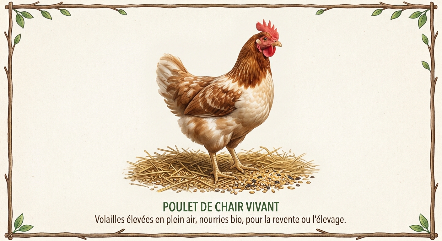 Poulet de chair vivant
